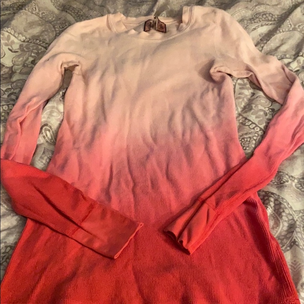 Juicy couture ombré pinks thermal long sleeve sz P